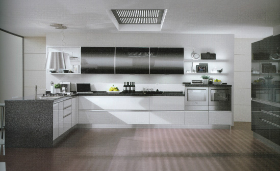 Cucine moderne laccate lucide ~ idea creativa della casa e dell ... Cucine bianche e nere